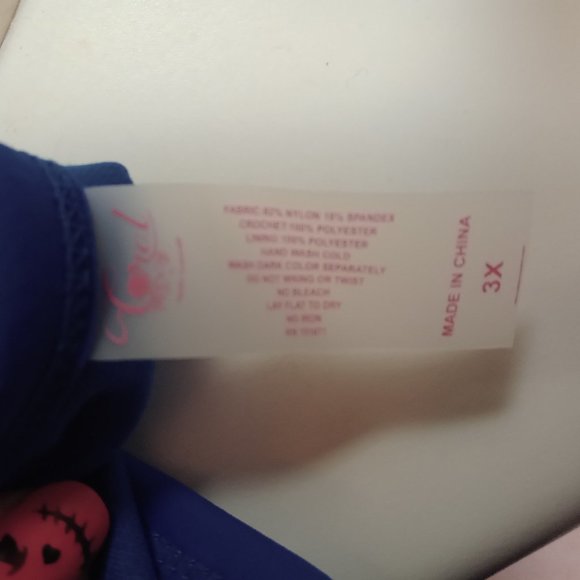 BRAND NEW Bathing Suit - Electric Blue Mesh - Picture 9 of 11